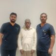 Doctors along with the patient
