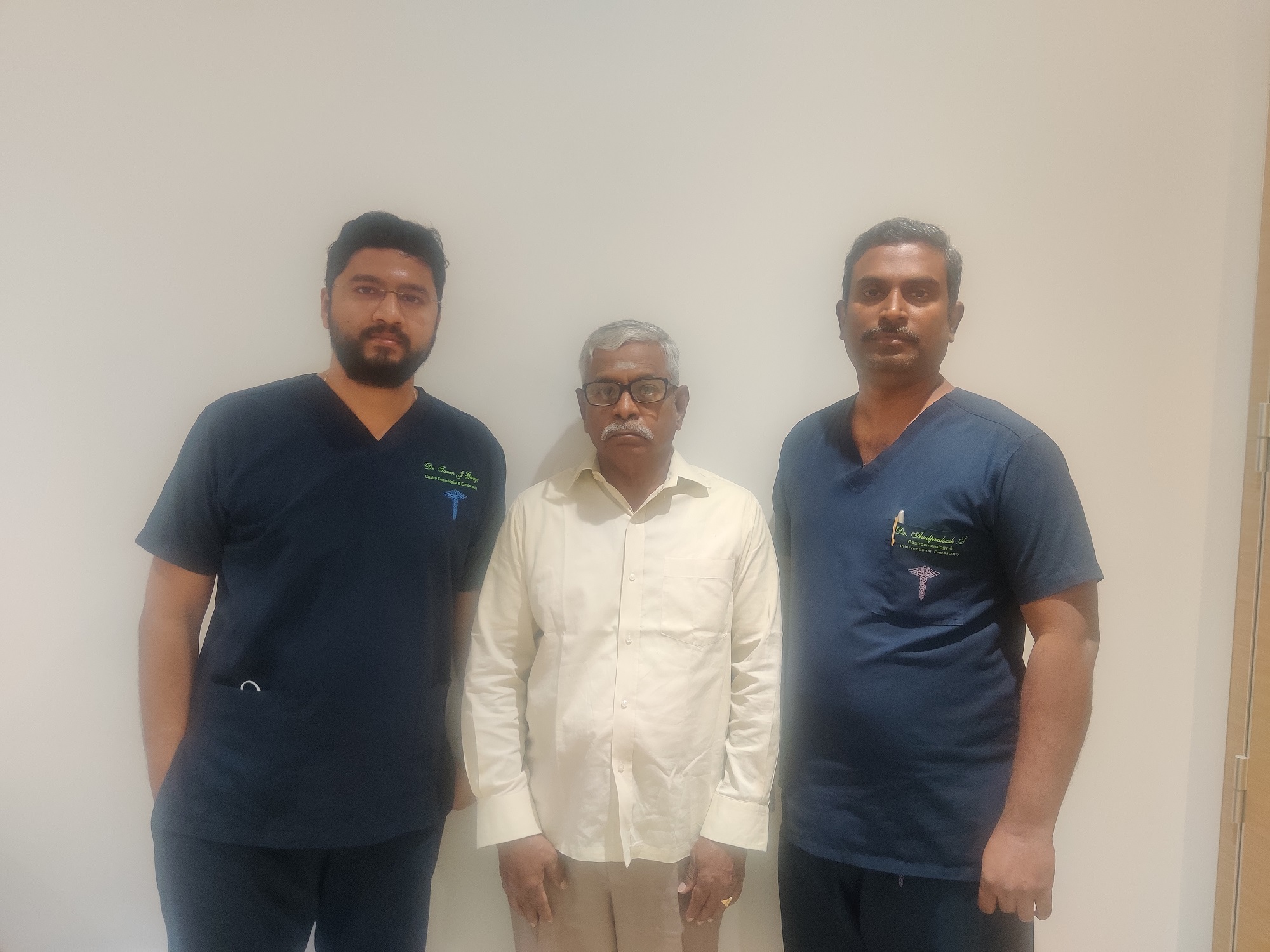 Doctors along with the patient