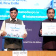 Dr Mansukh Mandaviya and Bhawanth Khuba launched the India Pharma India Medical Device 2022 brochure