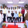 Dr Ajay Kaduskar Chief Guest and Mr Sachin Salvi CFO Thyrocare Technologies Ltd with staff and service providers at the launch of the Thyrocare Regiona