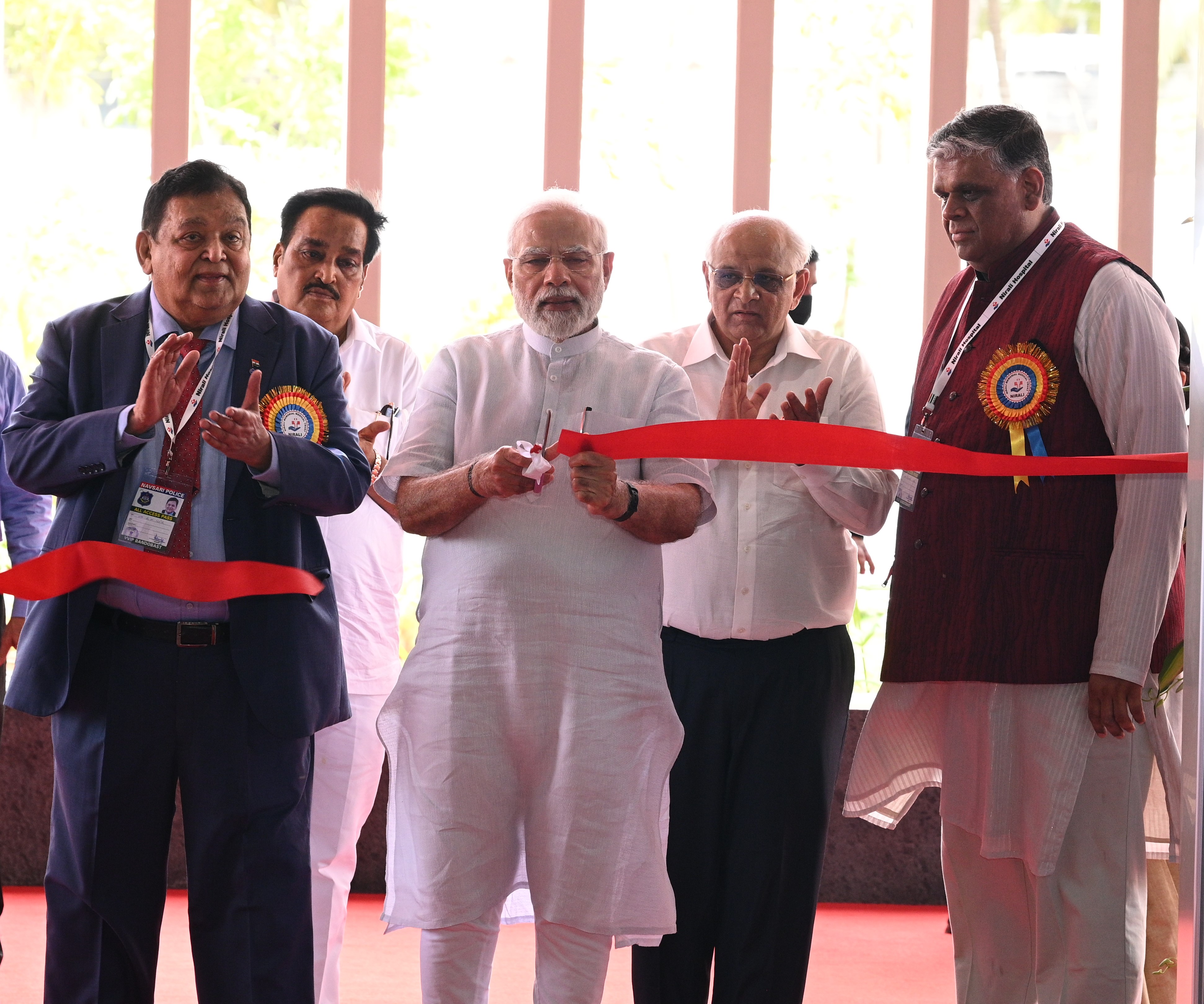 Photograph Hon Prime Minister Modi Inaugurates Hospital Complex and Education Skill building Campus in South Gujarat 10 June