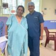 Dr Arunava Roy along with patient post robotic surgery