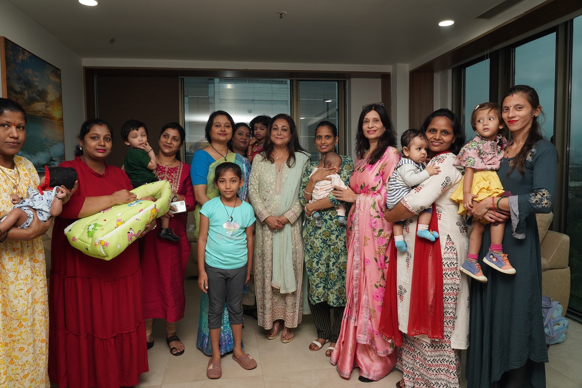 Kokilaben Dhirubhai Ambani Hospital Navi Mumbais 4th Foundation Day Chairperson Mrs. Tina Ambani interacted with new mothers and their infants