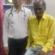 Dr Prafull with patient