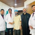Patient with Dr Ajitabh Srivastava and his team