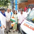 Sri. Dinesh Gundu Rao Health Minister Government of Karnataka launches Free Pink Ambulance Services and free mammography program to 100 patients BPL cardholders at Nagawara north Bengaluru