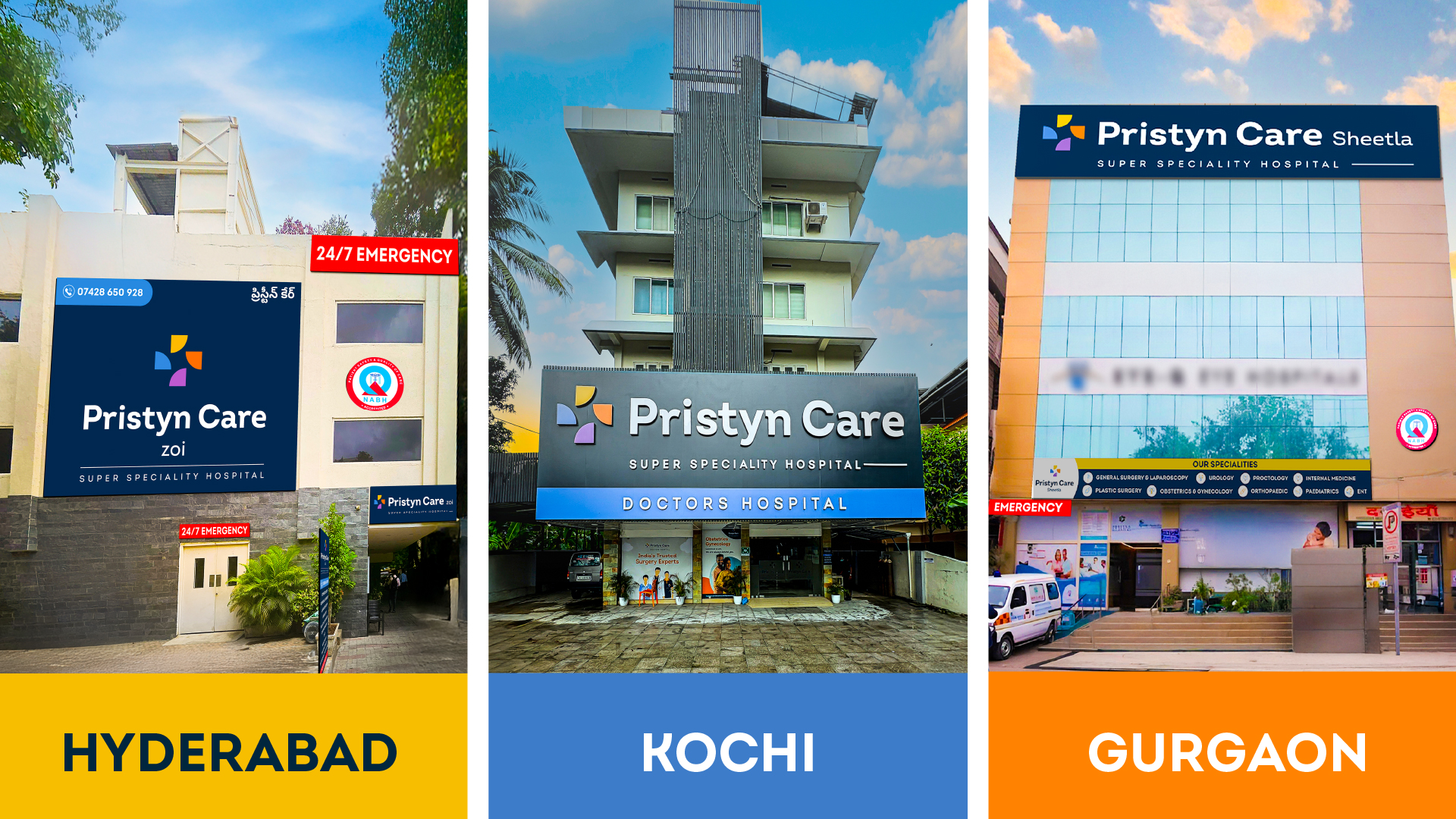 3 HOSPITALS LAUNCHED