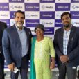 Dr Sunil Kutty Patient Mrs Suman Pokhare and Dr. Mataprasad B Gupta Vice President CEO