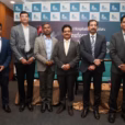 Dr. Dharmesh Agrawal Dr. Yatheesh Govindaiah Dr. Girish B. Navasundi Dr. Sathyaki Nambala and Mr. Akshay Oleti at the event showcasing Apollos successful robotic double valve replacement