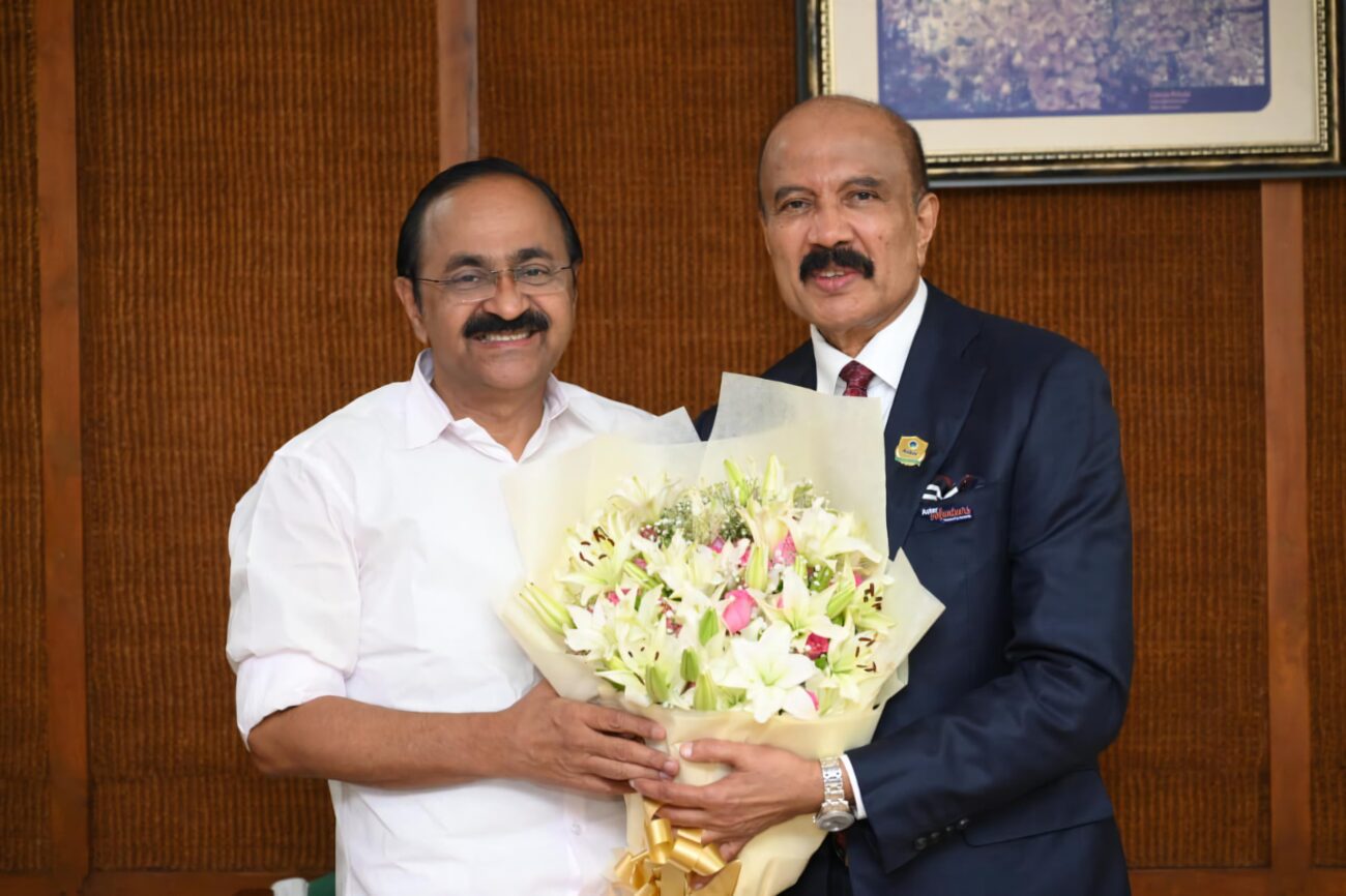 Image 1 Dr. Azad Moopen during the meeting with Chief Minister V.D. Satheesan
