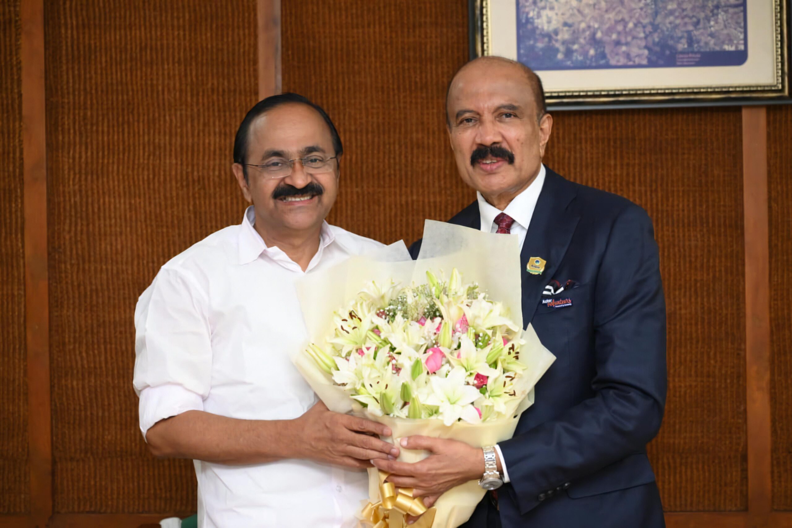 Image 1 Dr. Azad Moopen during the meeting with Chief Minister V.D. Satheesan scaled