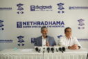 Prof. Dr. Sri Ganesh and Dr. Chethan Anand address the media during the CLEAR Supra launch at Nethradhamas Mysuru centre